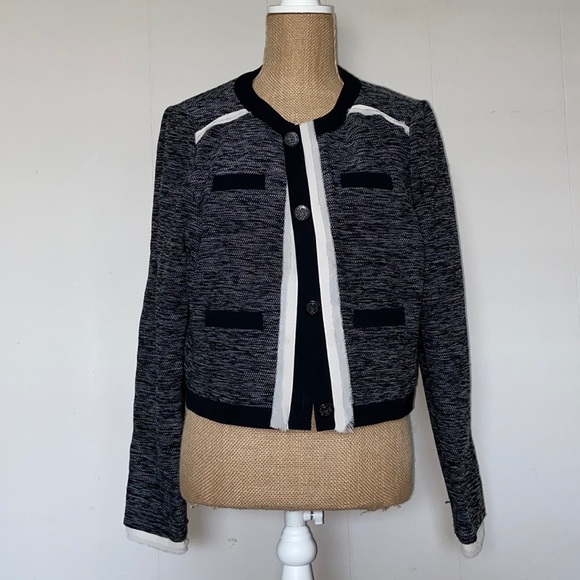 Vince Camuto Tweed Raw Trim blazer sz 14 - Picture 2 of 7